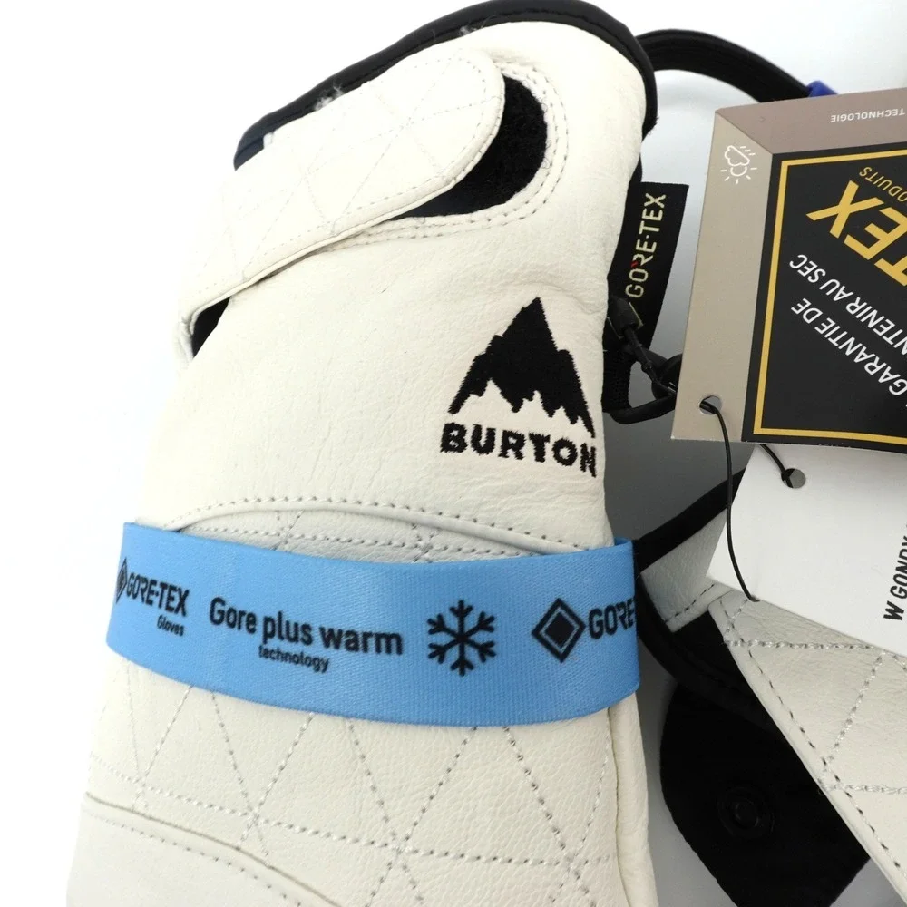 Burton Gondy GORE-TEX Leather Mittens Stout White Women S Snowboard Ski NEW